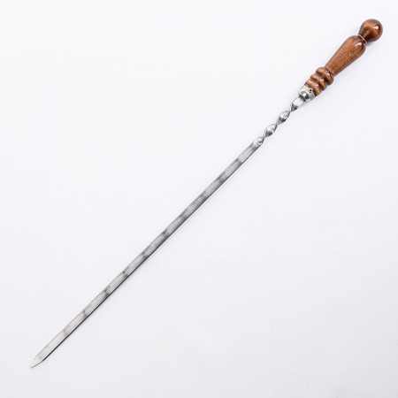 Stainless skewer 670*12*3 mm with wooden handle в Сургуте