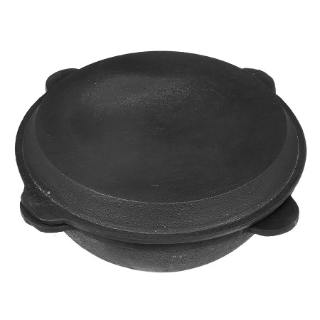 Cast iron cauldron 8 l flat bottom with a frying pan lid в Сургуте